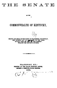 Journal of the Senate of the Commonwealth of Kentucky 10658549